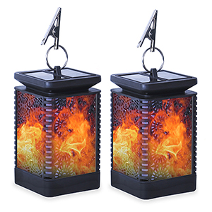 LED solar flame light